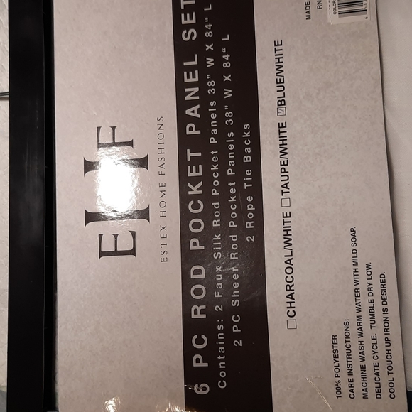 6 PC Rod Pocket Panel Set NWT - Picture 2 of 5